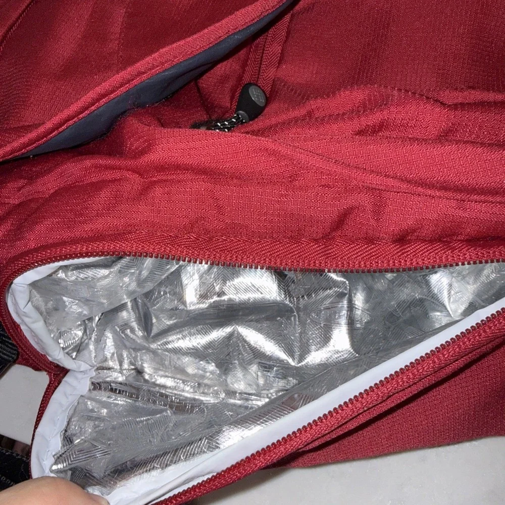 Columbia Red Diaper Bag With Changing Pad